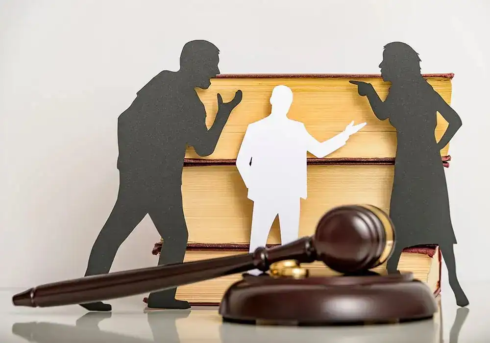 image of couple arguing through divorce Farnborough